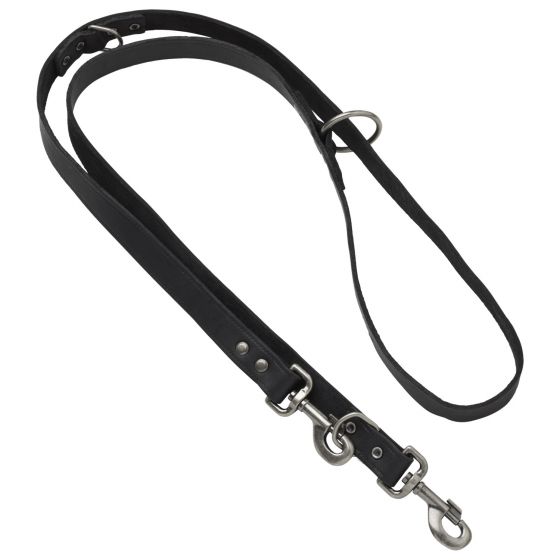 To prepare for our Bernedoodle puppy we bought a leather dog leash, made by Adori.
